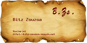Bitz Zsuzsa névjegykártya